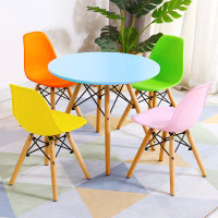 Corrigan Studio Corrigan Studio® Kids Table & 4 Chairs Set Solid Construction 5 Pcs Dining Table Toddler