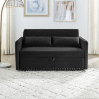 Latitude Run® Sleeper Sofa Bed With USB Port, 3-In-1 Adjustable Sleeper With Pull-Out Bed, Convertible Loveseat