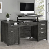 A&J Homes Studio 59.6'' W Height Adjustable Rectangle Writing Desk