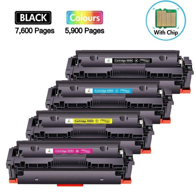New compatible toner for Canon 055 055H fit Canon Color ImageClass MF743Cdw MF741Cdw MF475Cdw With Chip, $65.00/each in Printers, Scanners & Fax in Mississauga / Peel Region
