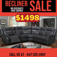 Sectional with Recliner! Great Deals Upto 50% OFF