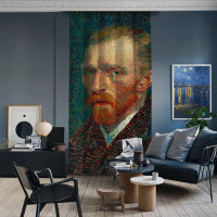 Lilijan Home & Curtain Vincent Van Gogh - Self Portrait Window Decorative Curtain 1 Panel