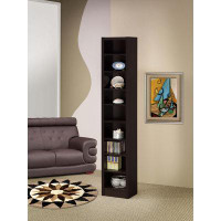 Latitude Run® Shondelle Rectangular Bookcase with 2 Fixed Shelves Cappuccino