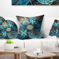 Made in Canada - East Urban Home Floral Fractal Flowers Pillow