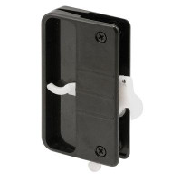 Prime-Line Black Plastic Screen Door Latch And Pull With Security Lock, Anjac