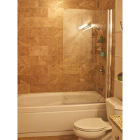 Ark Showers 33.5" x 64" Pivot Frameless Tub Door with ClearShield® Technology