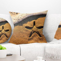 Made in Canada - East Urban Home Beach Starfish with Waves Pillow