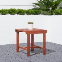 Red Barrel Studio 18'''' L X 18'''' W Eucalyptus Solid Wood Side Table