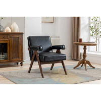 17 Stories Swante 26.4 inches Wide Armchair with Solid Wood Armrest and Feet