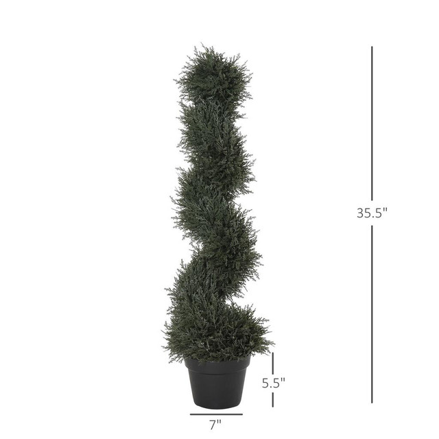 Artifical Cedar Tree 7"x7"x35.5" Dark Green in Home Décor & Accents - Image 3