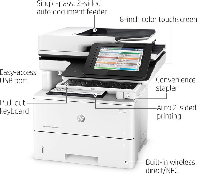 Imprimante / Printer - HP LaserJet Enterprise MFP M527z in Printers, Scanners & Fax in Québec - Image 2