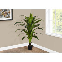 Primrue Artificial Plant, 47" Tall, Indoor, Floor, Greenery, Potted, Real Touch, Decorative, Green Leaves