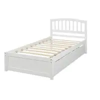 Red Barrel Studio Twin Platform Storage Bed Wood Bed Frame With Two Drawers And Headboard