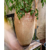 Foundry Select Distressed Cement Plant Pot Tall