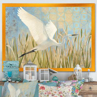 Made in Canada - East Urban Home 'Snowy Egret in Flight VII' - Picture Frame Print on Canvas