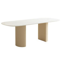 Wrought Studio Double Pedestal Dining Table, Kitchen Table