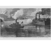 Buyenlarge Federal Gunboats and Ironclads Under Admiral Porter by Frank Leslie - Print