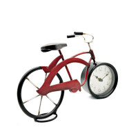 17 Stories Red Bicycle Table Clock