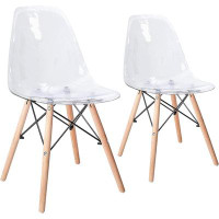 Orren Ellis Tini Chair Acrylic Wood Legs