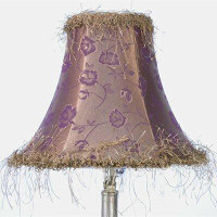 Astoria Grand 9" H Silk/Shantung Bell Lamp Shade ( Screw On ) in Brown