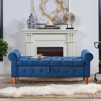 Latitude Run® Nazyia Upholstered Flip Top Storage Bench