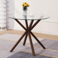 George Oliver Janaeya 34.65 L x 34.65 W Dining Table