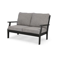 POLYWOOD® Braxton 51.38'' Wide Outdoor Loveseat with Cushions