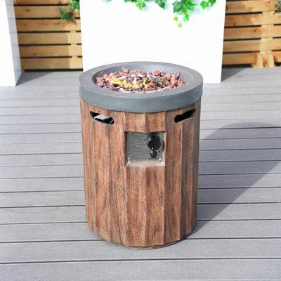 Millwood Pines Crantor 26.8" H x 19.69" W Magnesium Oxide Propane Gas Fire Pit in BBQs & Outdoor Cooking