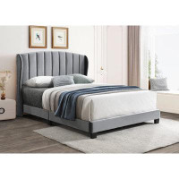 Ebern Designs Shelby Channel Tufted Wingback Bed Upholstered Bed