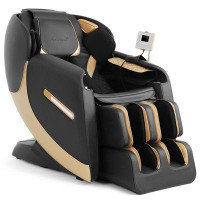 Artist Hand 3D Extended SL Track Faux Leather Reclining Heated Massage Chair with Upturning Function