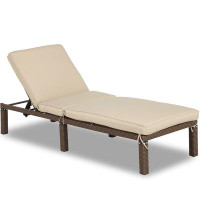 Ebern Designs Bianco 53.2" Long Reclining Single Chaise with Cushions