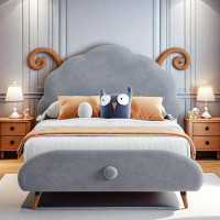 Latitude Run® Upholstered Platform Bed With Sheep-shaped Headboard