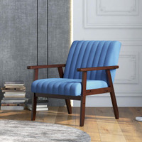 Accent Chair 26" W x 29.3" D x 29.7" H Dark Blue