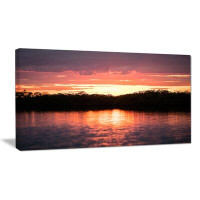 Design Art 'Sunset on Tropical Lagoon' Photographic Print on Wrapped Canvas