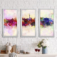 Picture Perfect International "Toronto" 3 Piece Framed Painting Print Set