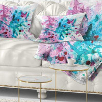 East Urban Home Abstract Watercolor Paint Stain Lumbar Pillow