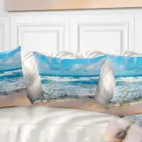 Made in Canada - East Urban Home Seashore Indian Ocean Panoramic View Pillow