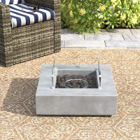 Sol 72 Outdoor™ Abigale Concrete/Glass Propane/Natural Gas Fire Pit Table