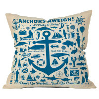 Deny Designs Anchors Aweigh Indoor/Outdoor Pillow