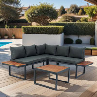 Ivy Bronx 4 Piece L-Shaped Sectional Sofa