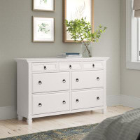 Birch Lane™ Onyx 7 Drawer Dresser, White