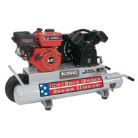 Brand New 10 Gallon 6.5 HP Wheelbarrow Gas Air compressor/Hybrid Polymer industrial air hose/6pc Air Hose Repair Kit