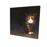Winston Porter 'Discreet Cat' Oil Painting Print on Wrapped Canvas