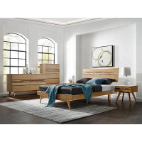 Brentwood Furniture Solid Bamboo Crafted Platform Bed Caramel