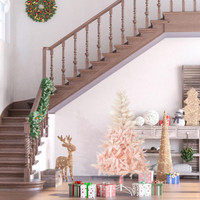 Artificial Christmas Tree 29.5" x 29.5" x 59" Pink