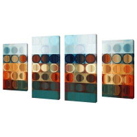 Made in Canada - Picture Perfect International Circles Squares #31 by Mark Lawrence - 4 Piece Wrapped Canvas Graphic Art