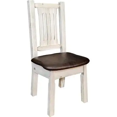Hand-made with tried-and-true mortise and tenon joinery; Seat H 18 W 18.5 D 17Features: The lumber a...