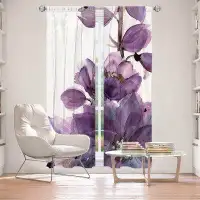 East Urban Home Lined Window Curtains 2-Panel Set For Window From East Urban Home By Dawn Derman - Delphinium