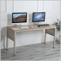 Latitude Run® Modern Home Office Desk Workstation With Metal Decorative Panel