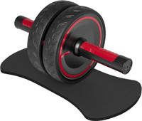NEW DOUBLE WHEEL FITNESS AB WORKOUT WHEEL GYM ROLLER 814AR